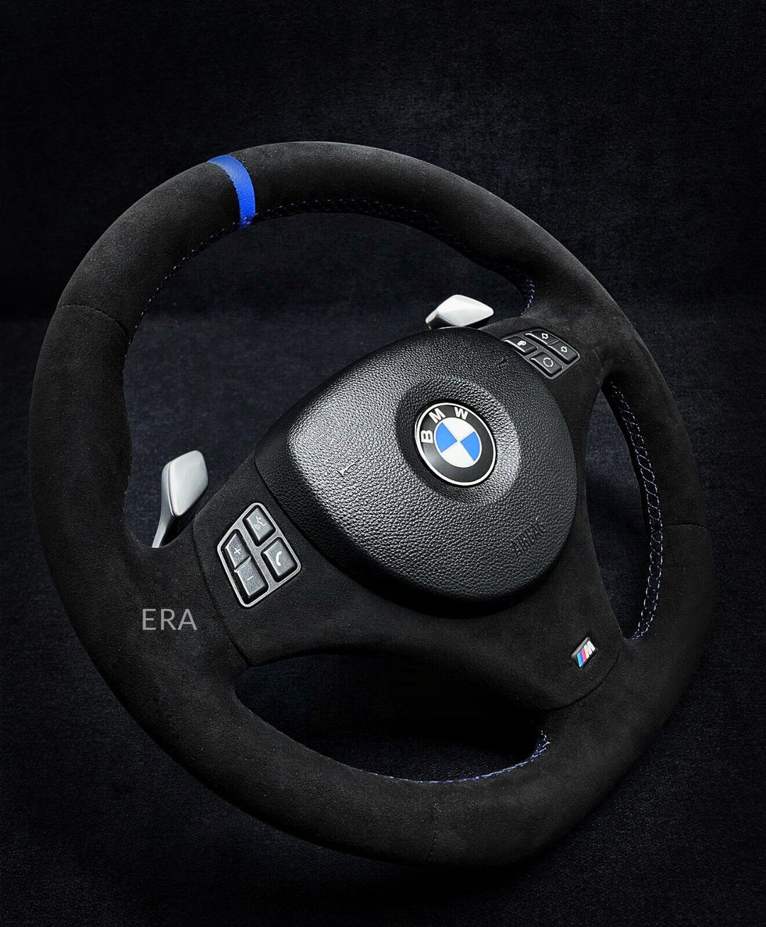alcantara leather m sport blue stitching