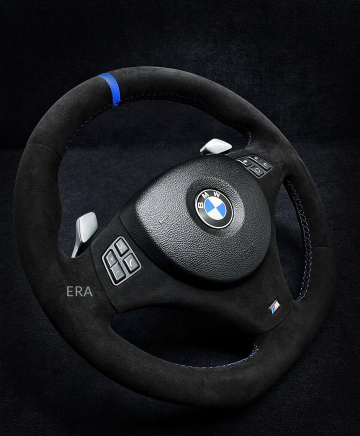 alcantara leather m sport blue stitching