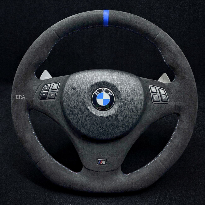 BMW E9X-E8X ALCANTARA / BLUE STRIPE / M STITCHING / ALCANTARA TRIM / DCT PADDLES