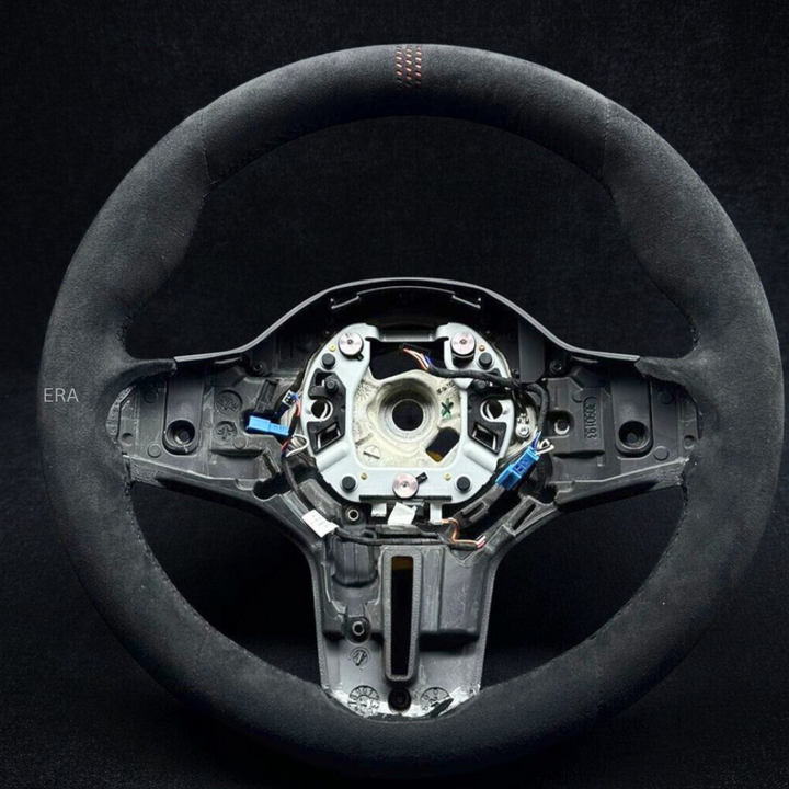 BMW G SERIES STEERING WHEEL ALCANTARA LEATHER RED LASER