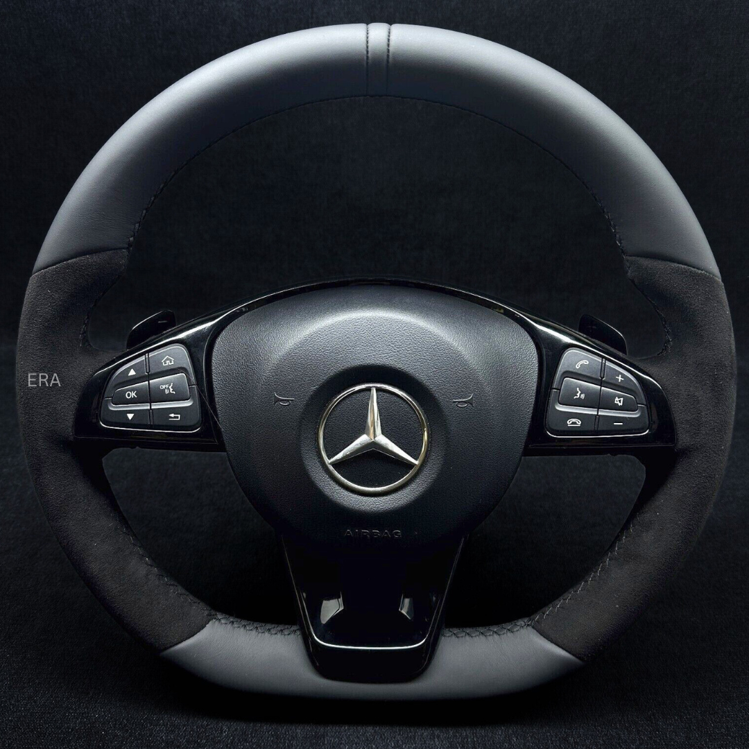 PIANO BLACK TRIM AND SHIFT PADDLES NAPPA LEATHER