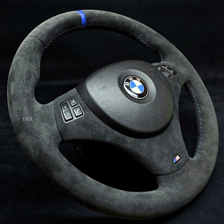BMW E9X-E8X ALCANTARA / BLUE STRIPE / M STITCHING / ALCANTARA TRIM