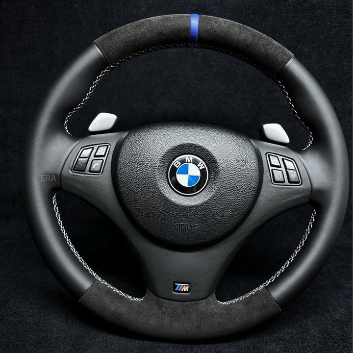 BMW steering wheel alcantara leather trim
