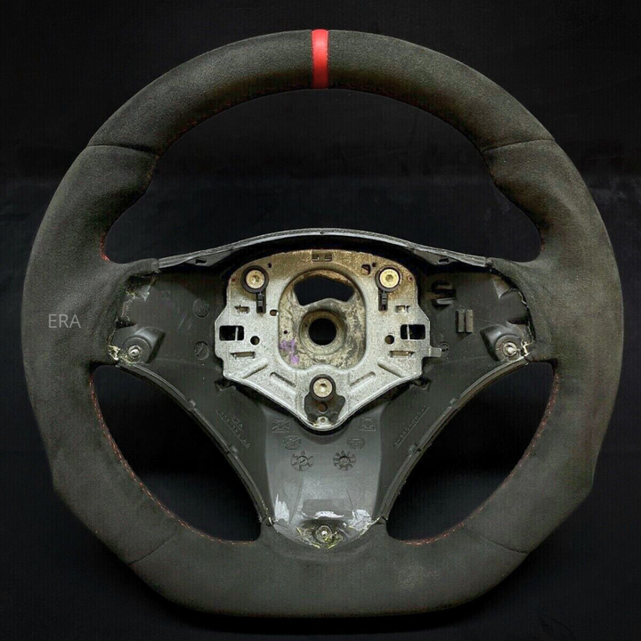BMW E90 STEERING WHEEL SHAPE RED STRIPE RED STITCHING