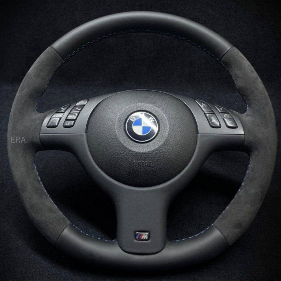 custom made bmw e46 steering wheel alcantara leather