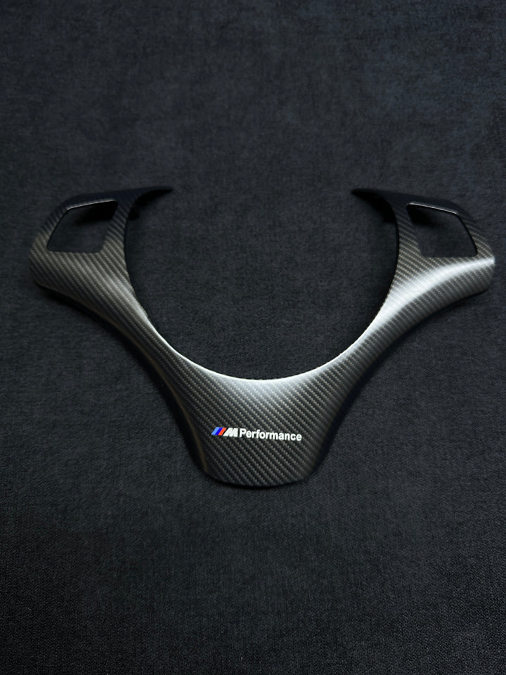 BMW E9X-E8X MATT CARBON STYLE STEERING WHEEL TRIM