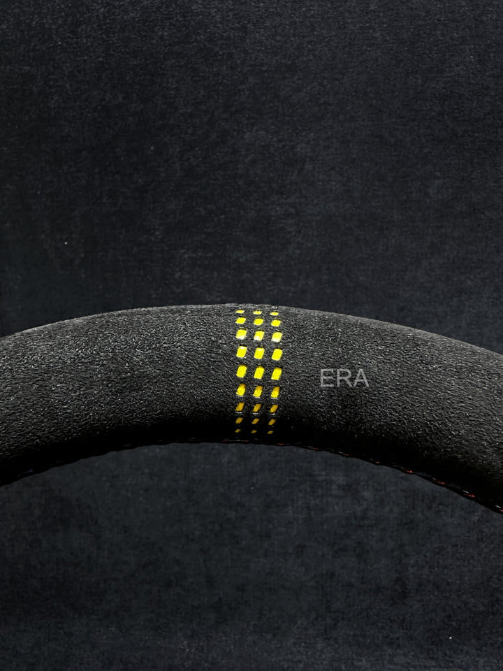 BMW E9X-E8X ALCANTARA / YELLOW LASER STRIPES / M STITCHING / LEATHER TRIM / DCT SHIFT PADDLES