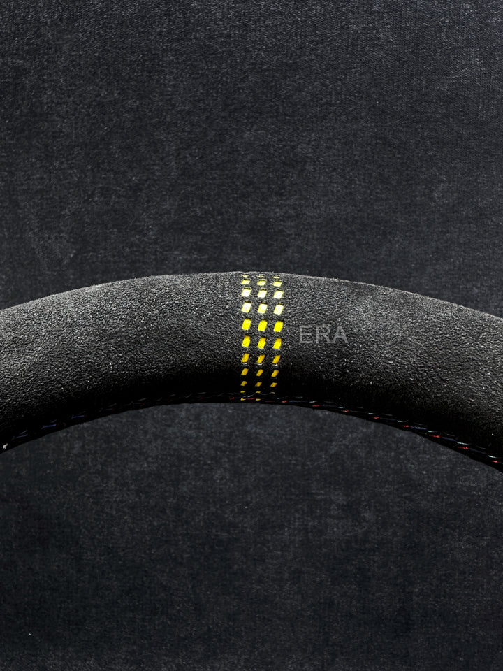 BMW E9X-E8X ALCANTARA / YELLOW LASER STRIPES / M STITCHING / LEATHER TRIM