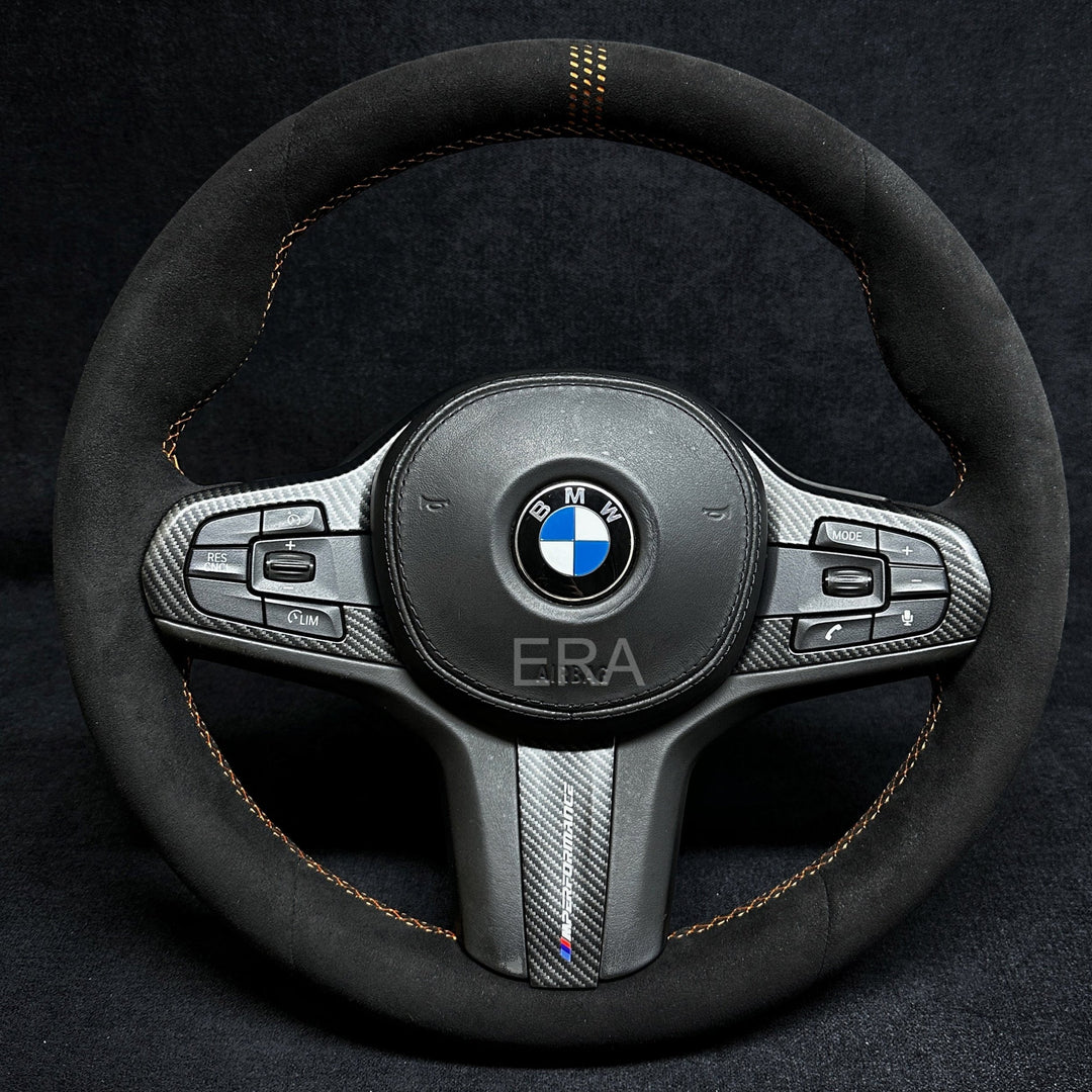 Bmw steering wheel yellow laser