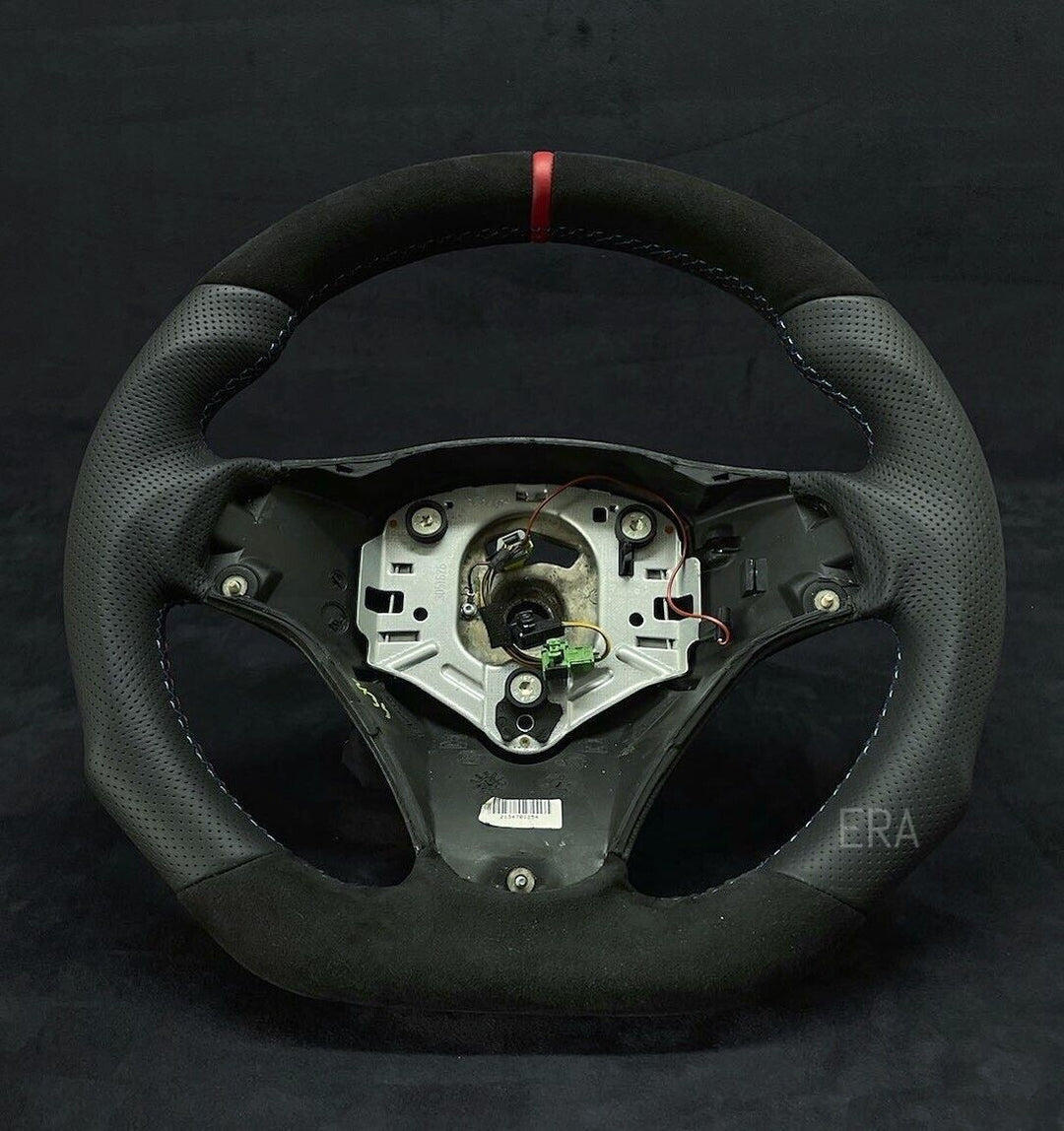 BMW E9X-E8X ALCANTARA-PERFORATED / RED STRIPE / M STITCHING / SHAPED