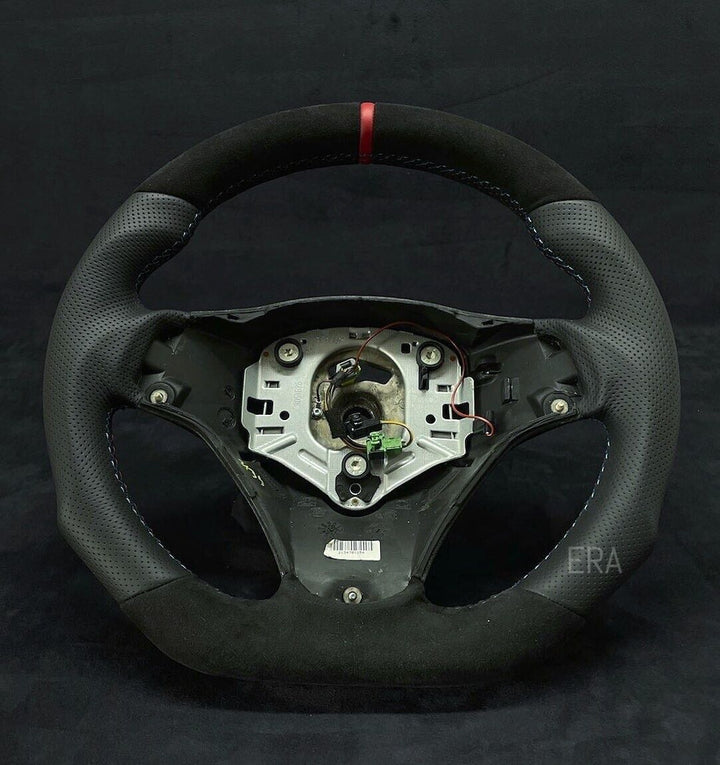 BMW E9X-E8X ALCANTARA-PERFORATED / RED STRIPE / M STITCHING / SHAPED