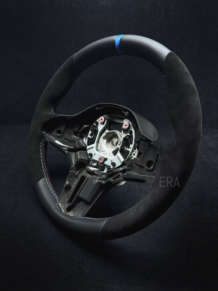 BMW G-SERIES NAPPA-ALCANTARA / LIGHT BLUE STRIPE / M STITCHING