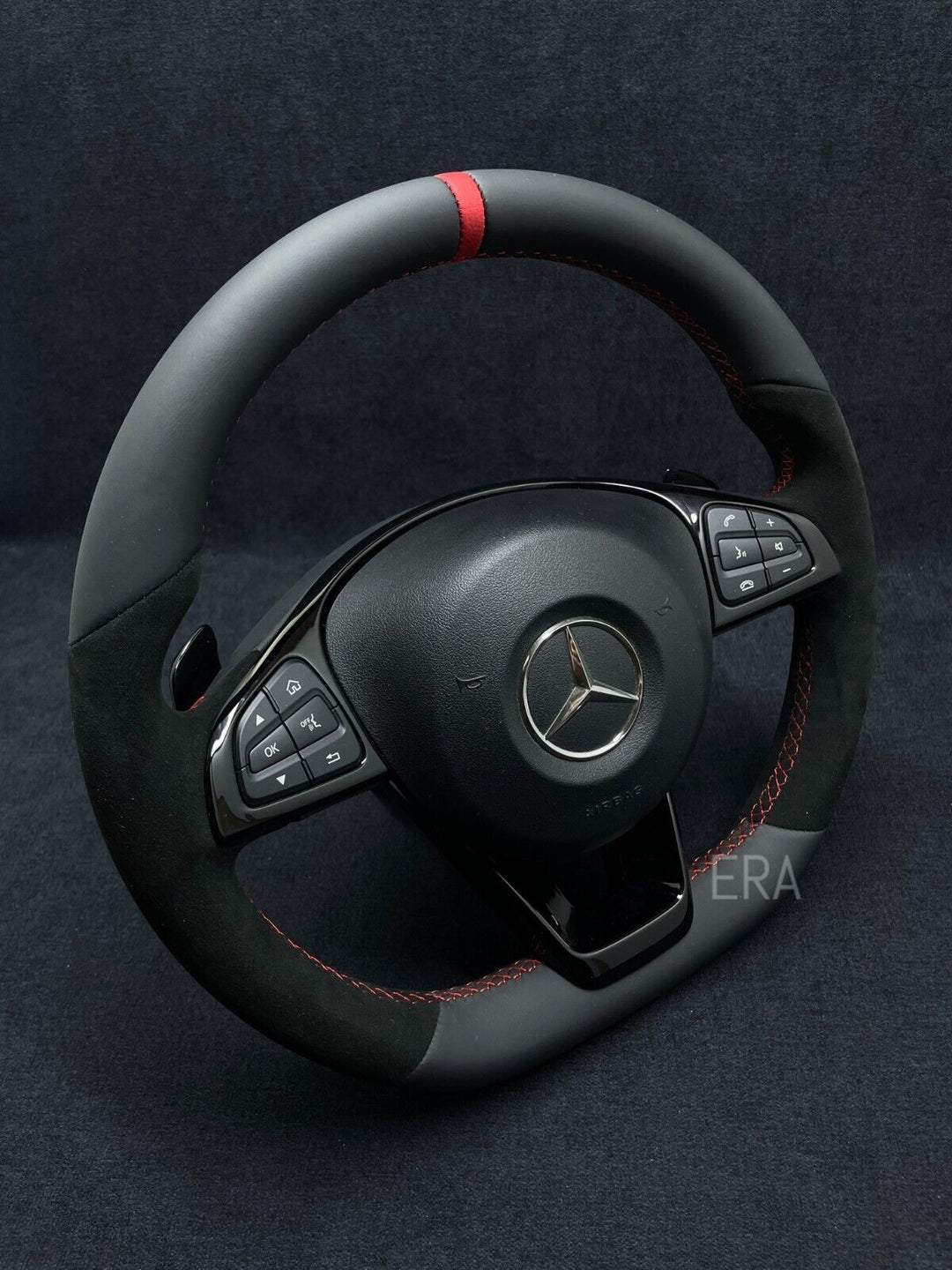 RED STRIPE / RED STITCHING / PIANO BLACK TRIM AND SHIFT PADDLES