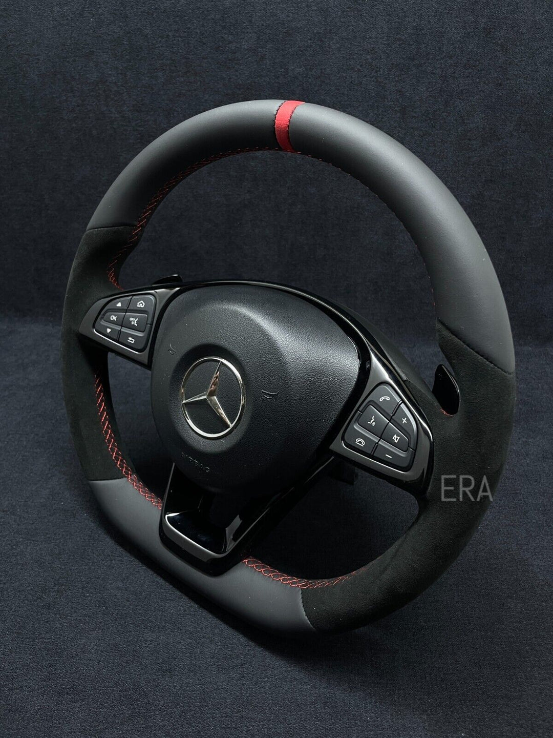 RED STRIPE / RED STITCHING / PIANO BLACK TRIM AND SHIFT PADDLES