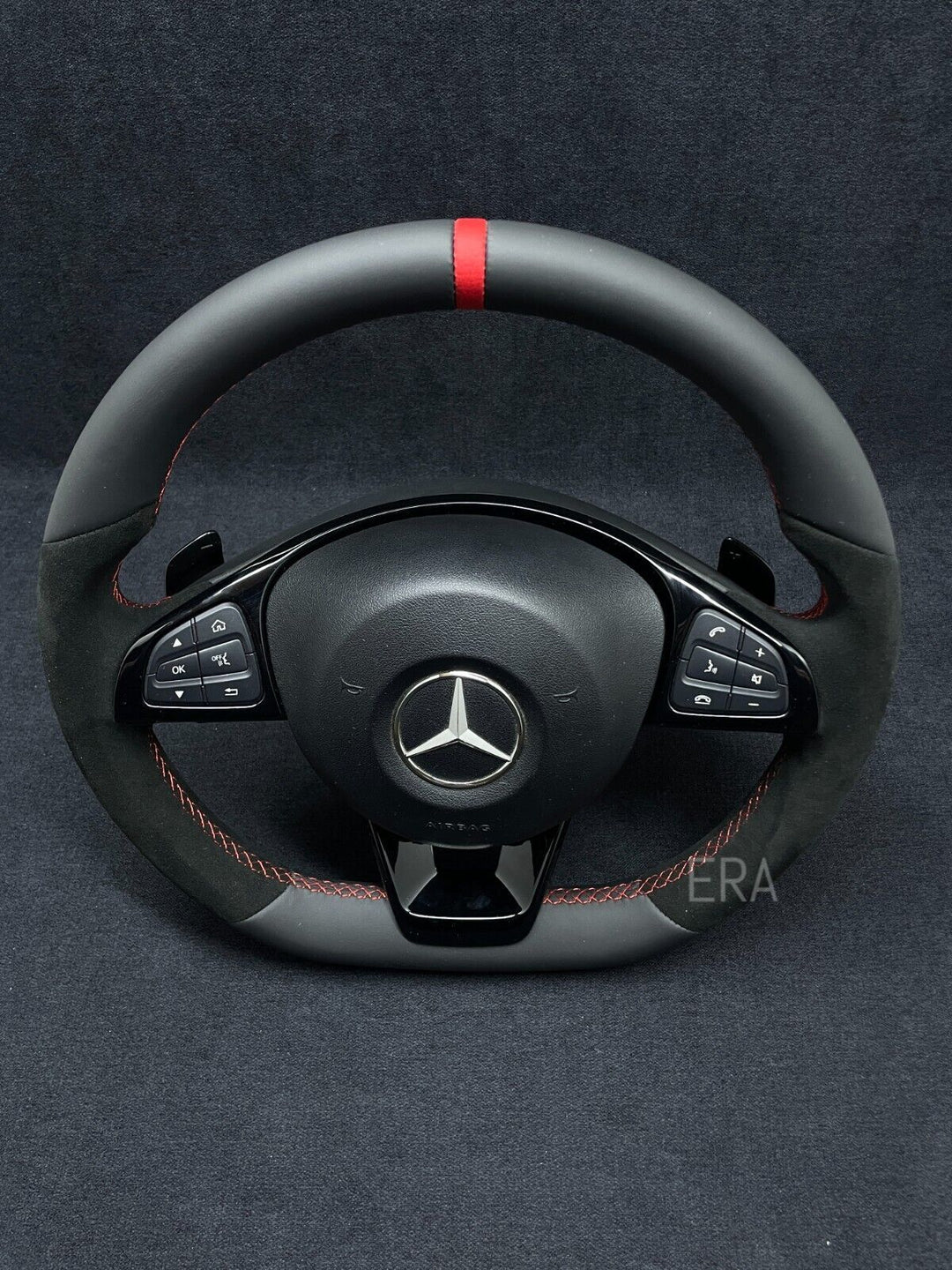 RED STRIPE / RED STITCHING / PIANO BLACK TRIM AND SHIFT PADDLES