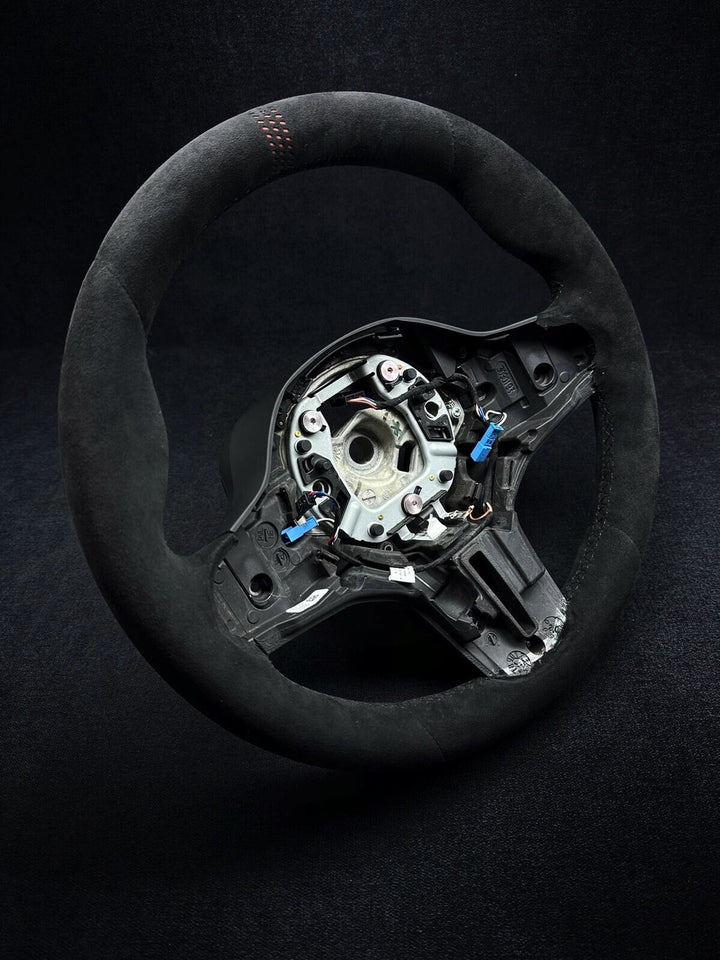 BMW G-SERIES ALCANTARA / RED LAZER STRIPES / BLACK STITCHING