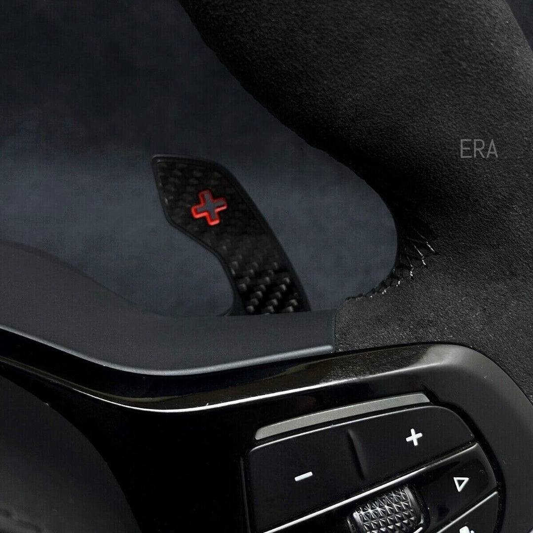 RED LAZEER STRIPES / BLACK STITCHING / PIANO BLACK TRIM / CARBON SHIFT PADDLES