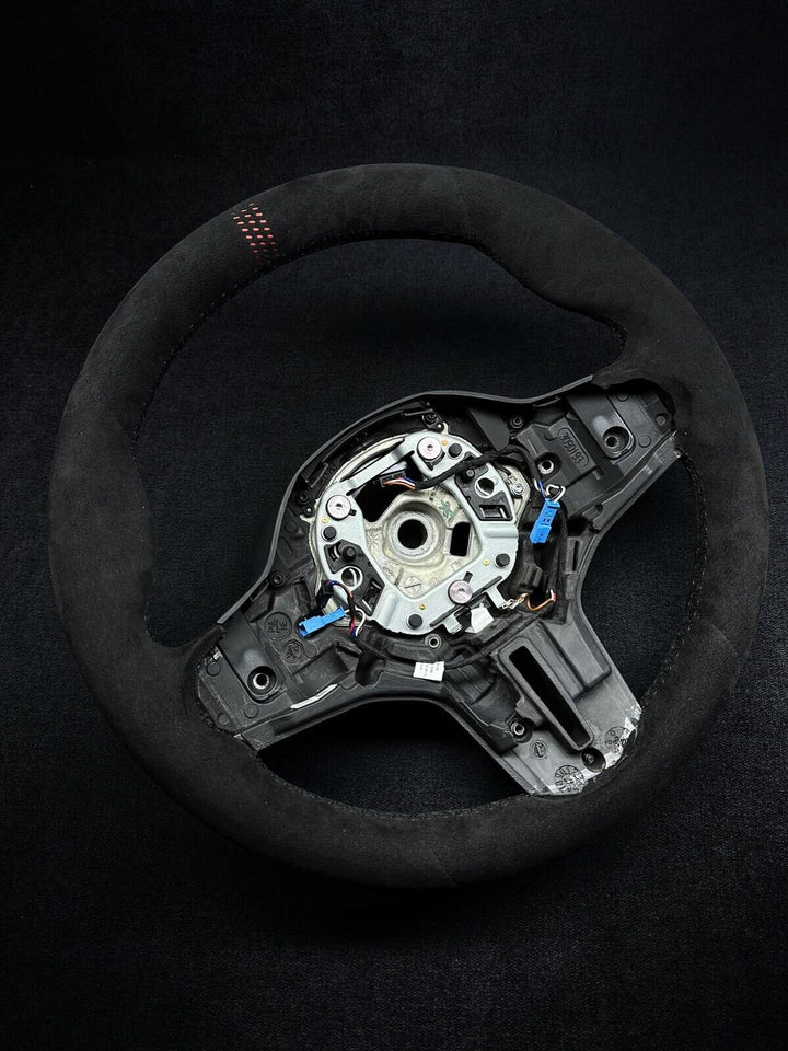 BMW G-SERIES ALCANTARA / RED LAZER STRIPES / BLACK STITCHING