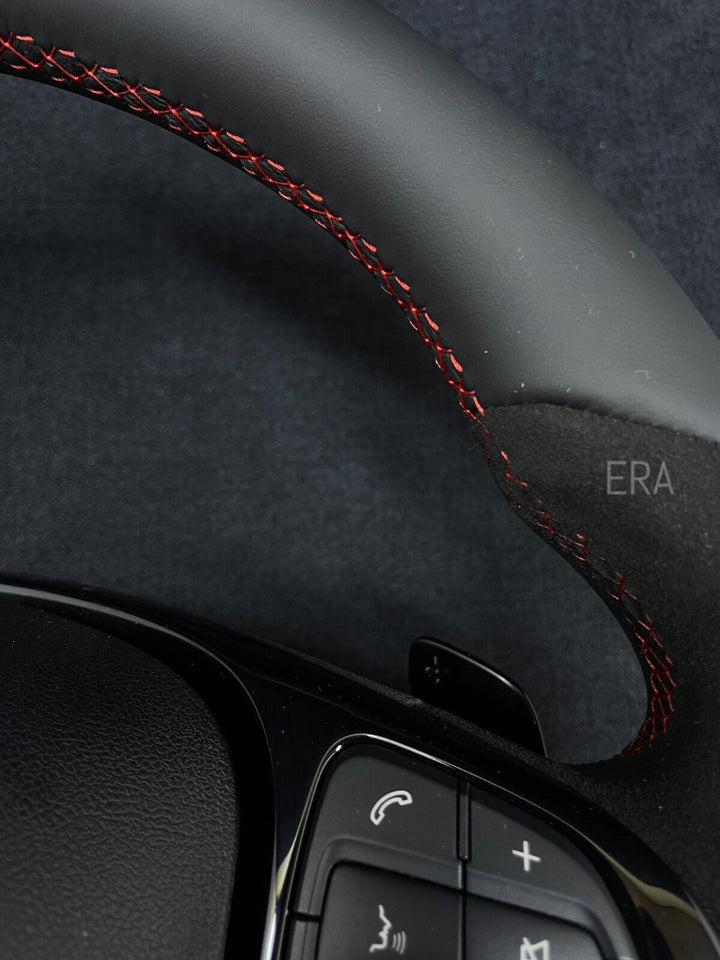 RED STRIPE / RED STITCHING / PIANO BLACK TRIM AND SHIFT PADDLES