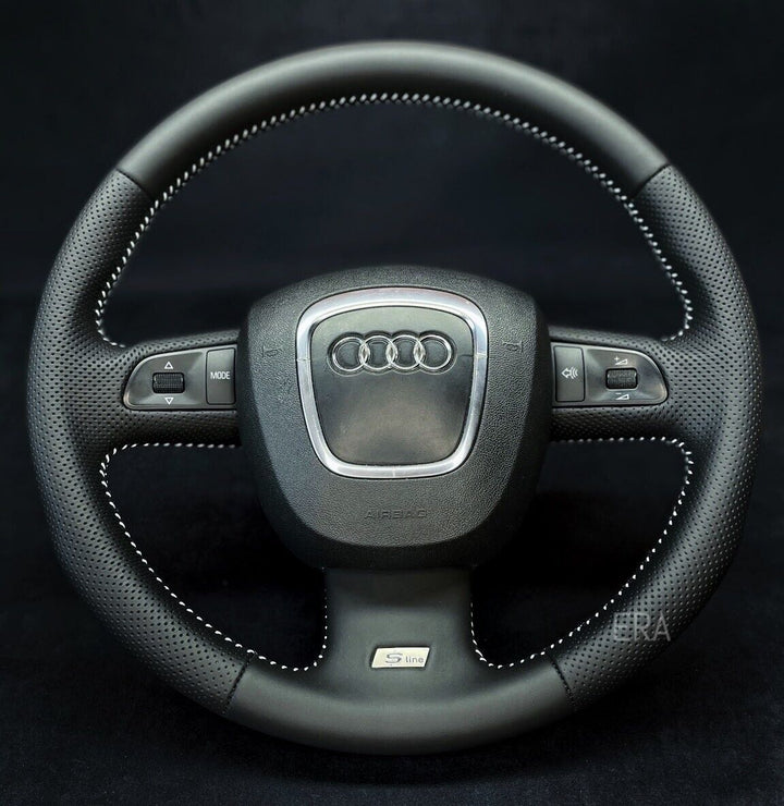 custom made leather steering wheel