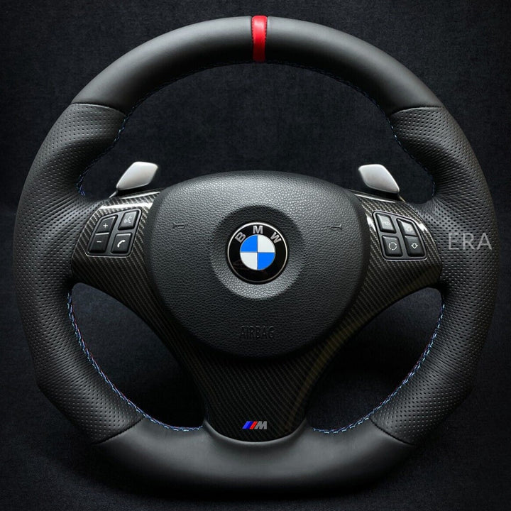 bmw custom made shift paddle steering wheel