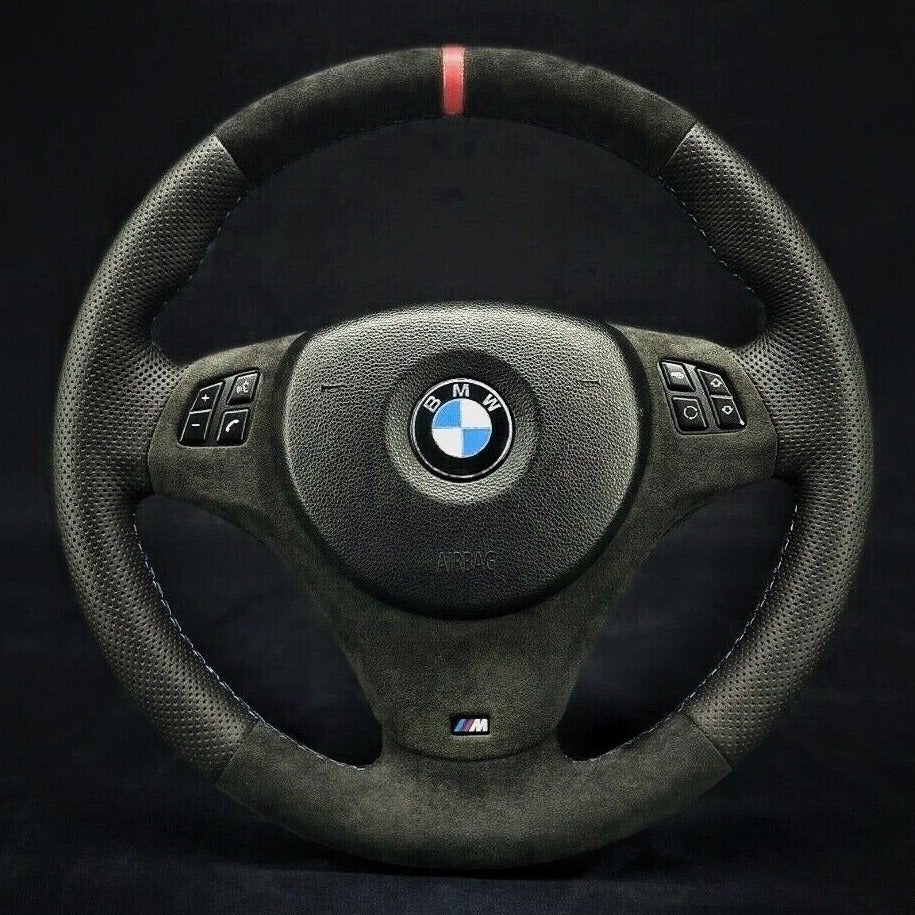 BMW E9X-E8X ALCANTARA-PERFORATED LEATHER M STEERING WHEEL