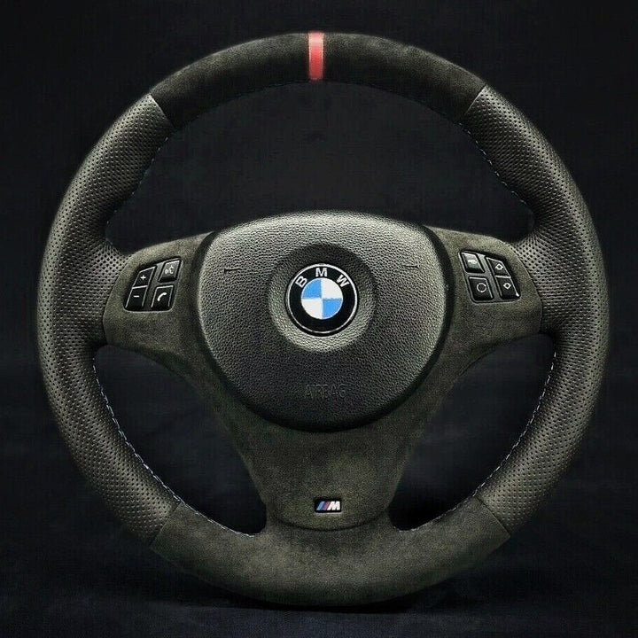 BMW E9X-E8X ALCANTARA-PERFORATED LEATHER M STEERING WHEEL