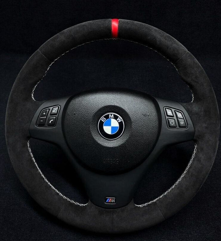 BMW E90 STEERING WHEEL M SPORT WHITE STITCHING