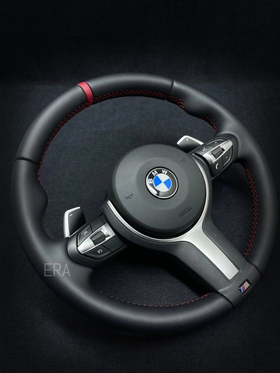 BMW F-SERIES NAPPA / RED STRIPE / RED STITCHING / SHIFT PADDLES