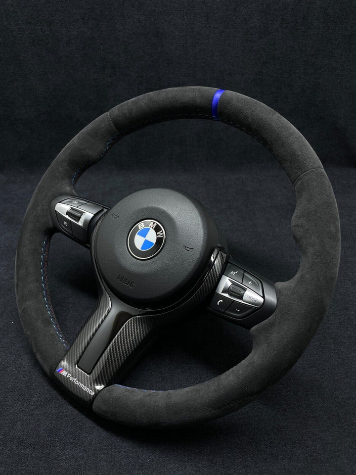 BMW ALCANTARA M SPORT BLUE STRIPE STEERING WHEEL