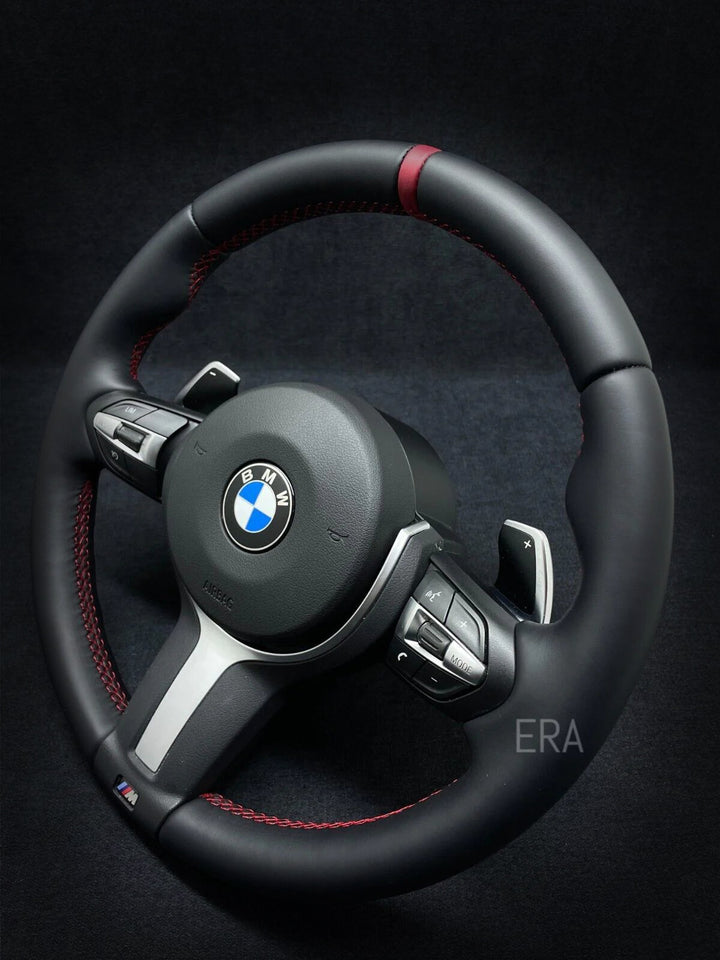 BMW F-SERIES NAPPA / RED STRIPE / RED STITCHING / SHIFT PADDLES