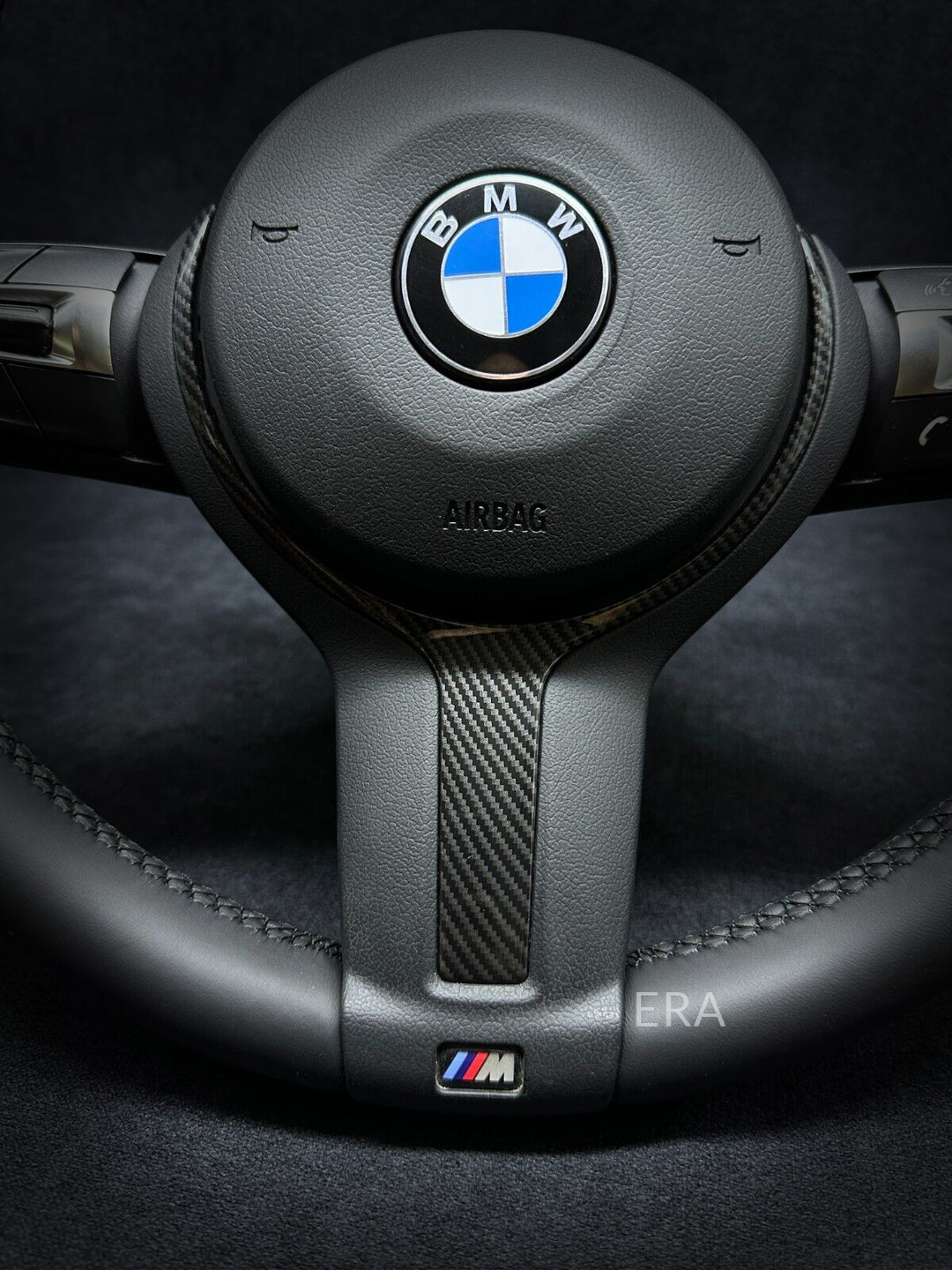 BMW F-SERIES NAPPA / BLACK STITCHING / CARBON STYLE MIDDLE TRIM