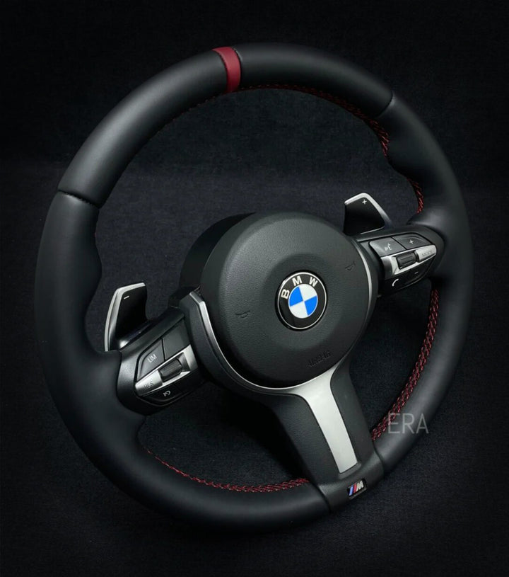 BMW F-SERIES NAPPA / RED STRIPE / RED STITCHING / SHIFT PADDLES