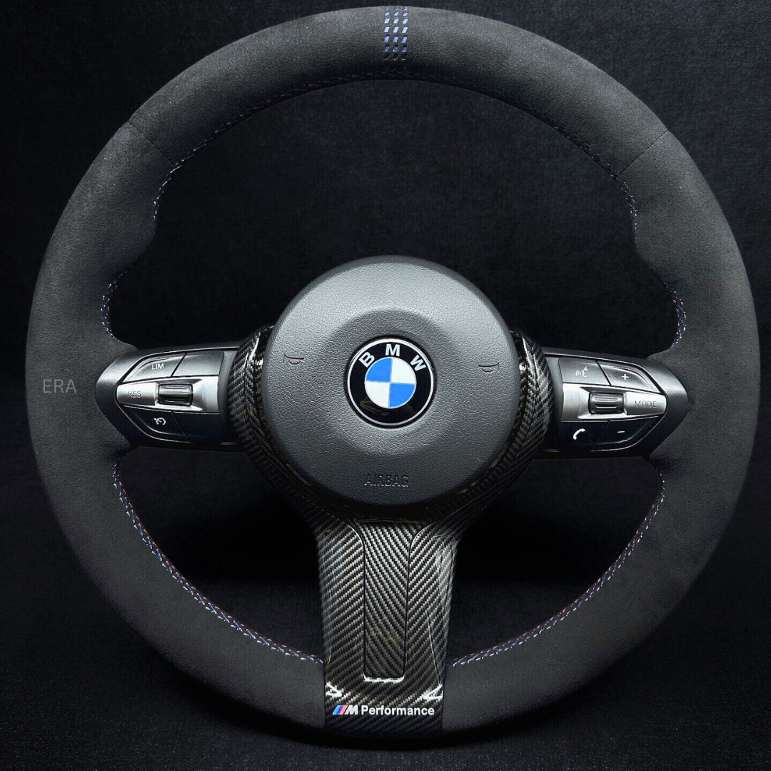 BLUE LAZER STRIPES / M STITCHING / CARBON TRIM
