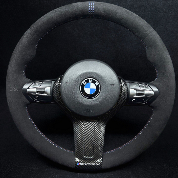 BLUE LAZER STRIPES / M STITCHING / CARBON TRIM
