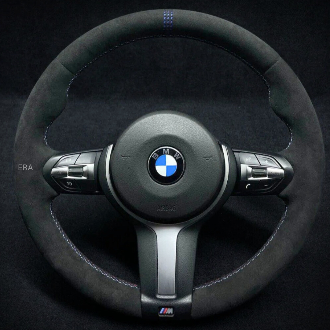 BMW CS F SERIES STEERING WHEEL ALCANTARA LEATHER BLUE LASER M STITCHING