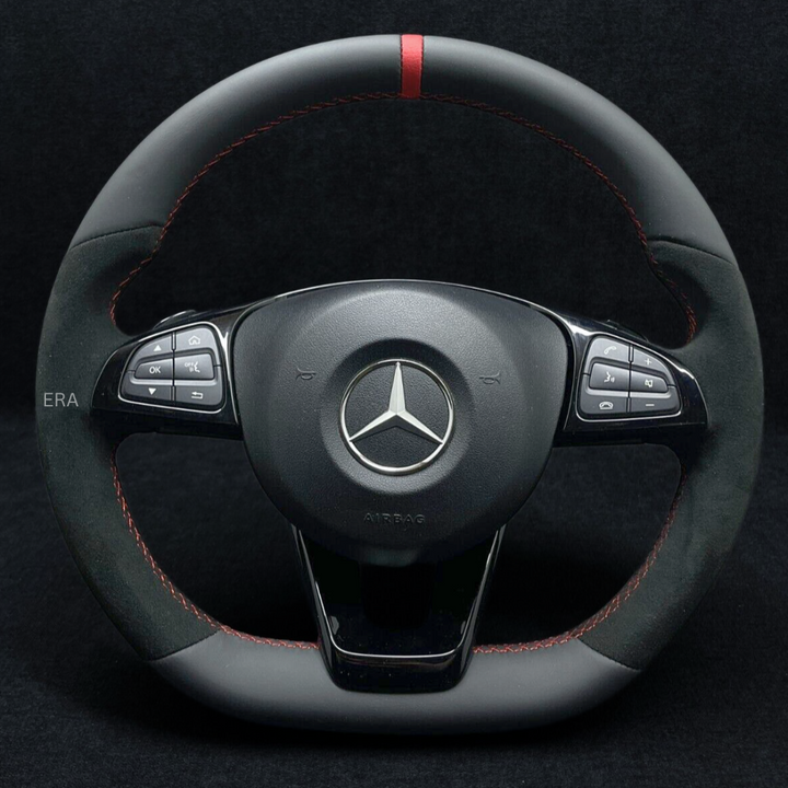  RED STRIPE / RED STITCHING / PIANO BLACK TRIM AND SHIFT PADDLES 