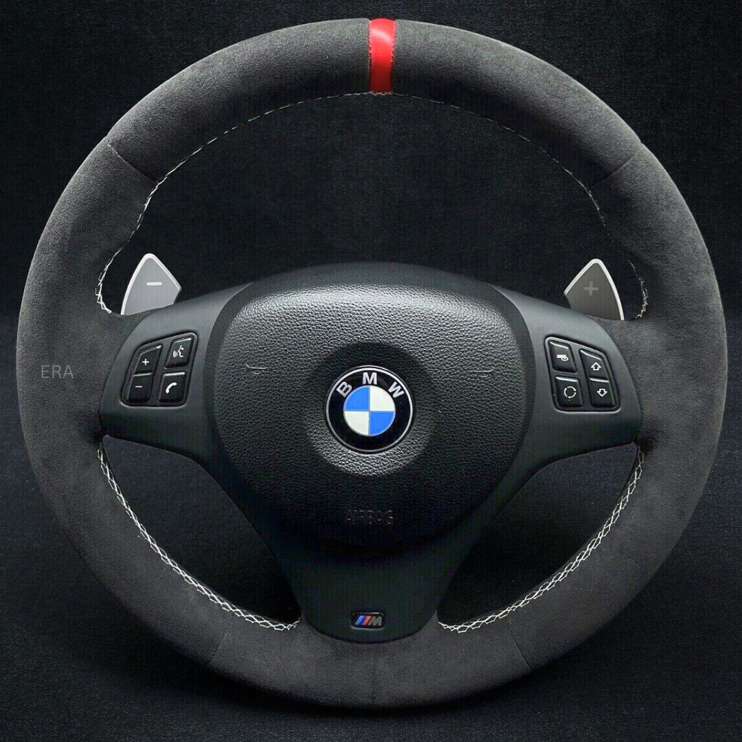 bmw m1 m3 e90 e92 e87 e81 DCT steering wheel red stripe
