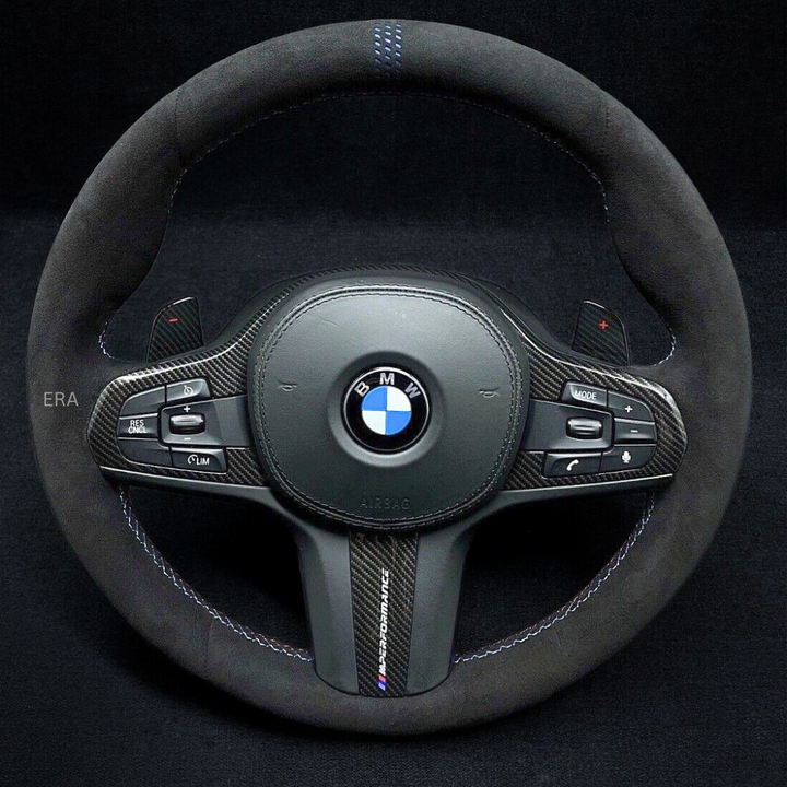 BLUE LAZER STRIPES M STITCHING CARBON TRIM CARBON SHIFT PADDLES 