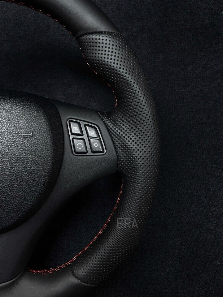 BMW Custom Made e90 Steering Wheel nappa perforated leather red stitching 
