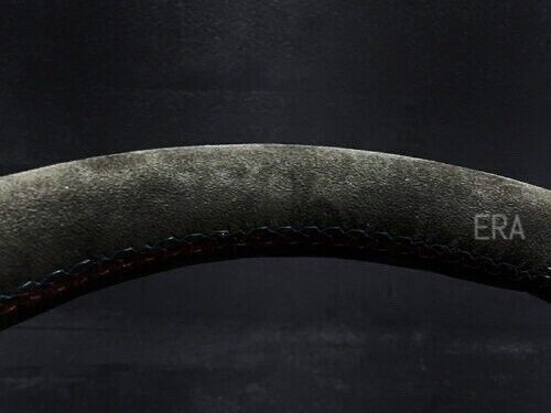 BMW E46 CUSTOM MADE STEERING WHEEL ALCANTARA SHAPED, FLAT BOTTOM CUSTOM SHAPE, FLAT BOTTOM M STITCHING