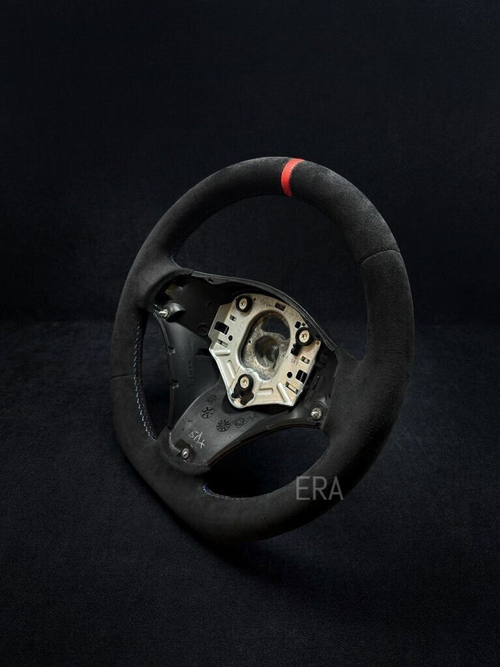 BMW E90 ACLANTARA STEERING WHEEL FRAME RED STRIPE alcantara leather