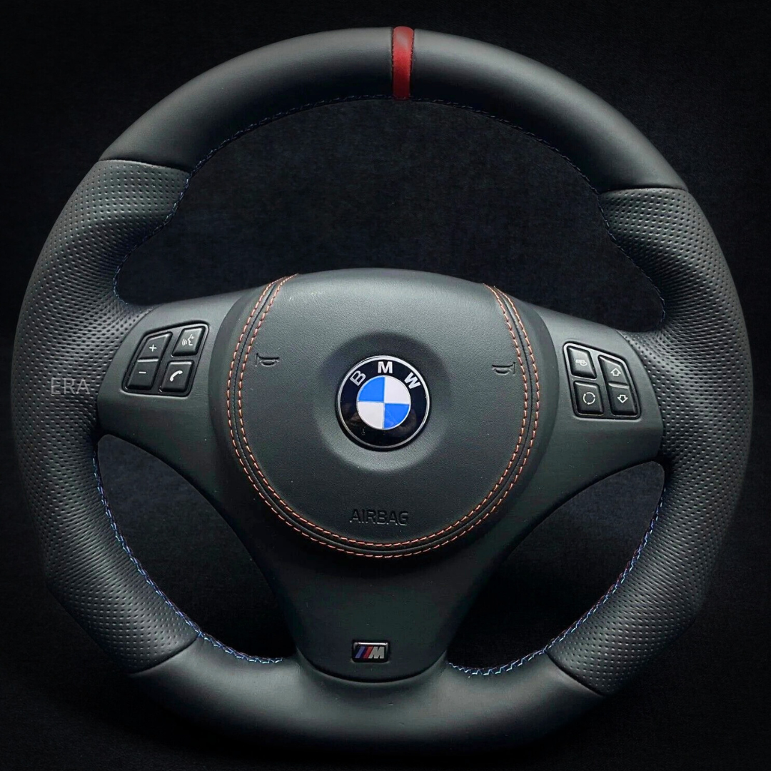 BMW E90 LEATHER AIRBAG STEERING WHEEL nappa leather