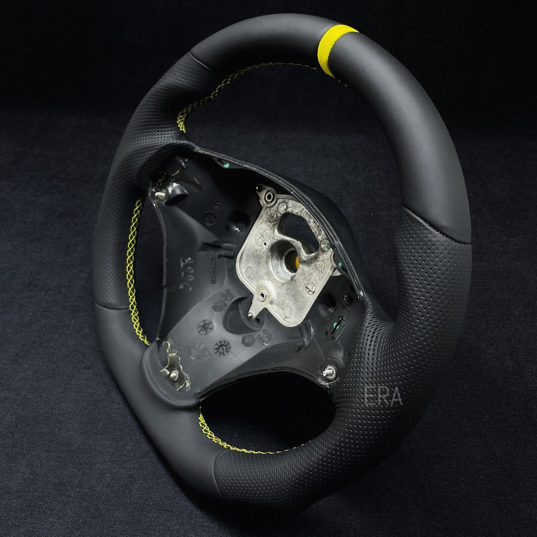BMW E90 STEERING WHEEL SHAPE FRAME yellow stitching