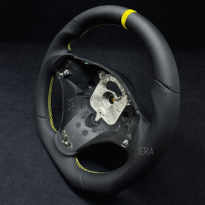 BMW E90 STEERING WHEEL SHAPE FRAME yellow stitching