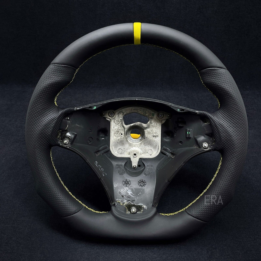 BMW E90 STEERING WHEEL SHAPE FRAME yellow stitching nappa leather