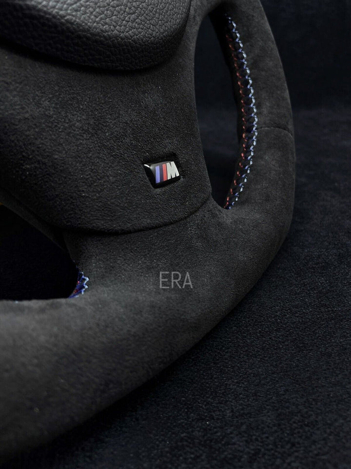 BMW E90 e80 DCT SHIFT PADDLE STEERING WHEEL m stitching alcantara leather trim m sport m performance