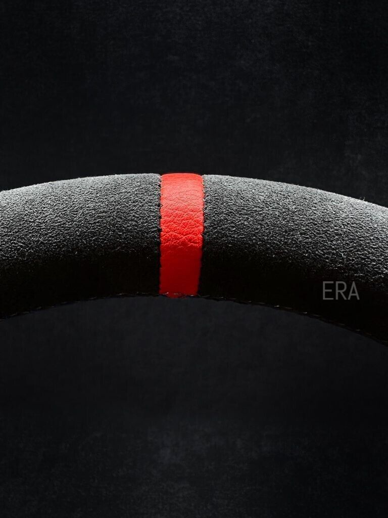 BMW E90 new ACLANTARA STEERING WHEEL FRAME RED STRIPE alcantara leather flat bottom 