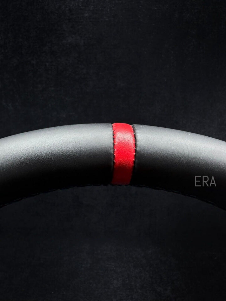 BMW E90 perforated leather steering wheel with a red stripe 
