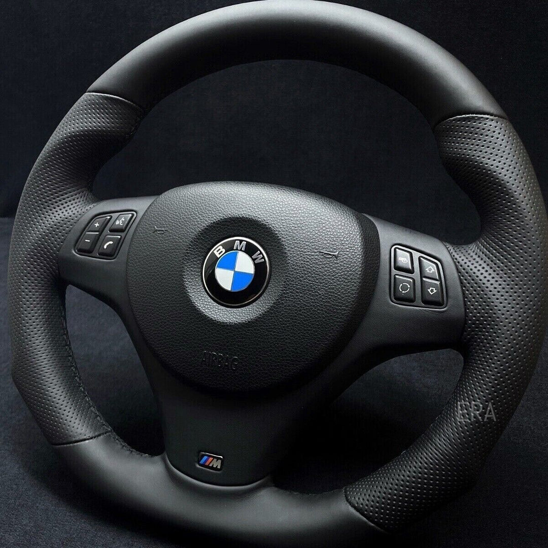 BMW E9X-E8X NAPPA-PERFORATED BLACK STITCHING LEATHER SHAPED